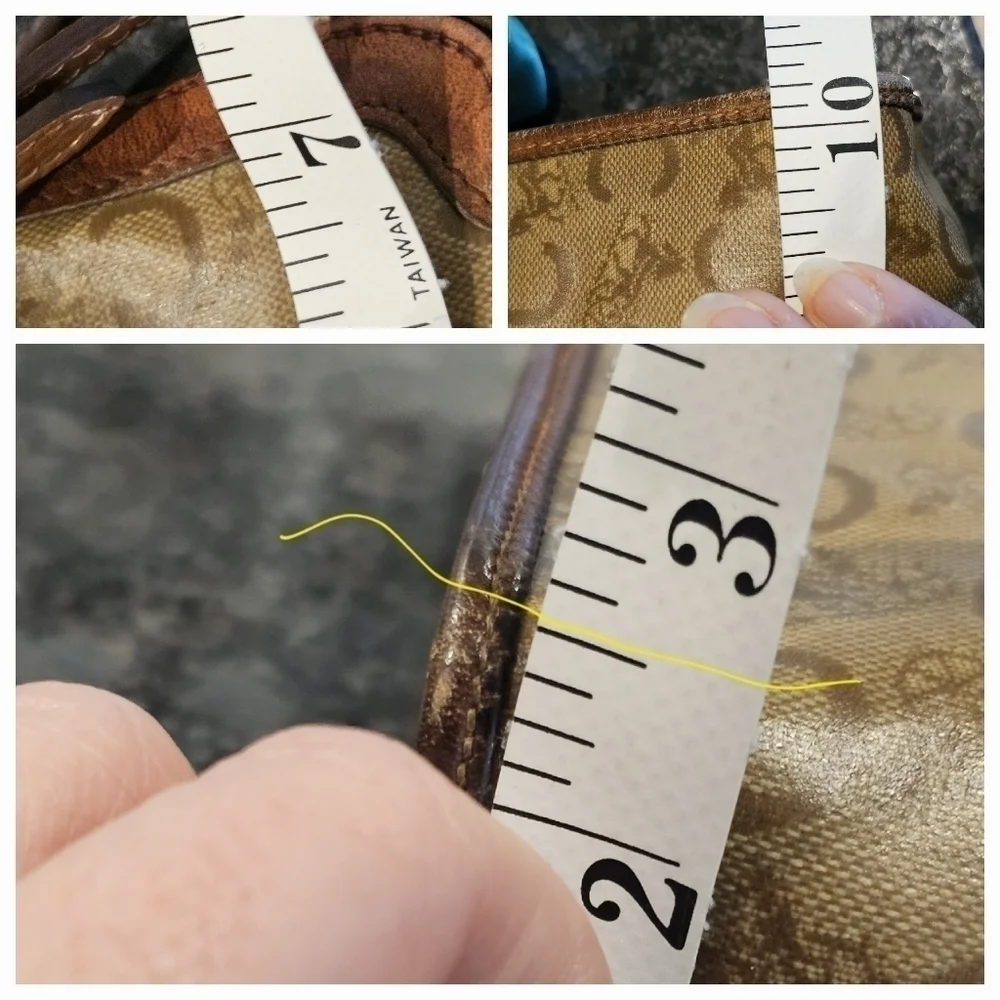 Céline "C" Monogram Horse & Carraige Coated Canvas Clutch w/Strap & Twilly Added - Picture 3 of 16